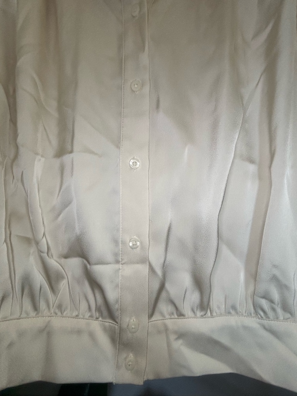 Calvin Klein Cream Short-Sleeve Button-Down Blouse NWT - Picture 10 of 16
